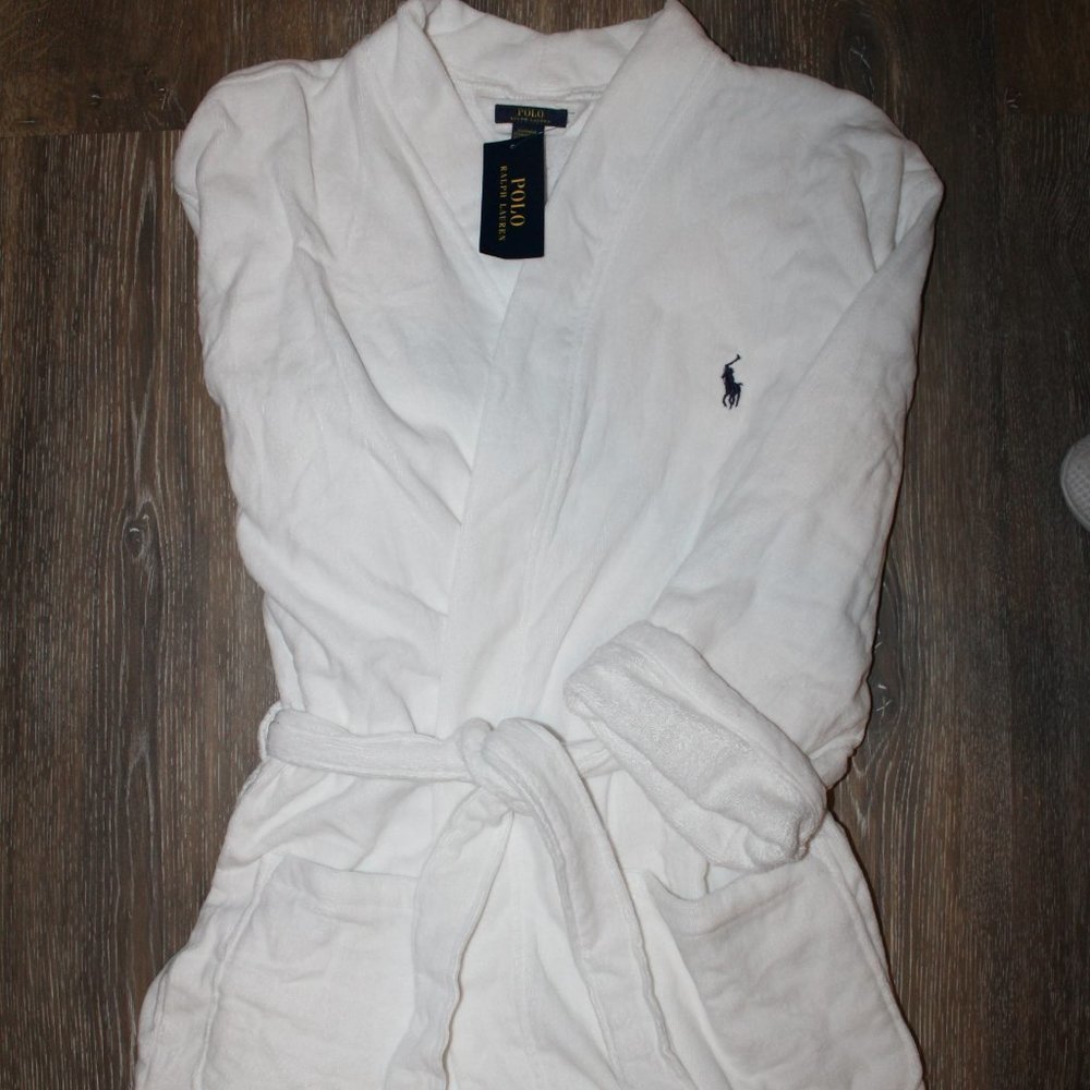 NWT POLO RALPH LAUREN MEN'S PLUSH VELOUR BATH ROBE - Picture 5 of 5